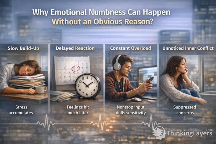Emotional numbness causes explained infographic