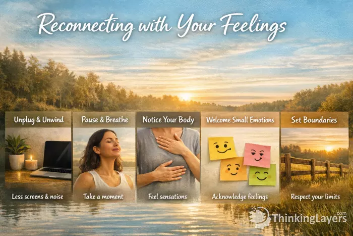 Reconnecting with feelings mindfulness self awareness infographic