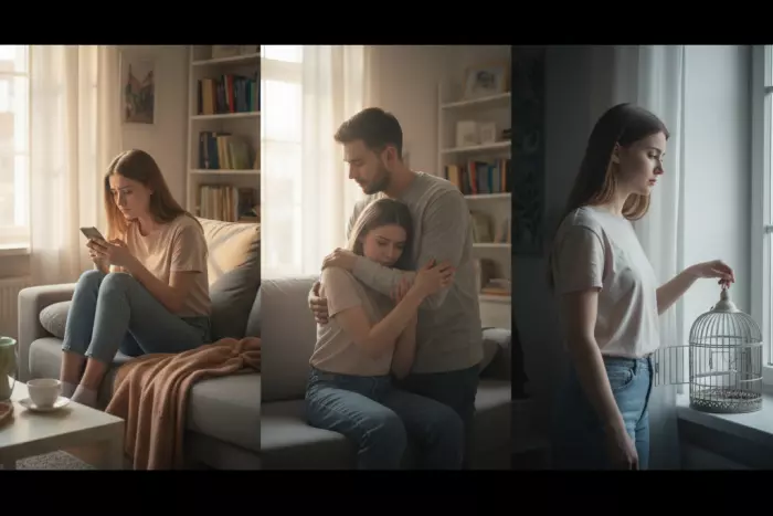 Emotional dependence cycle and reassurance seeking pattern