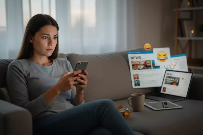 Emotional exhaustion from constant online information intake
