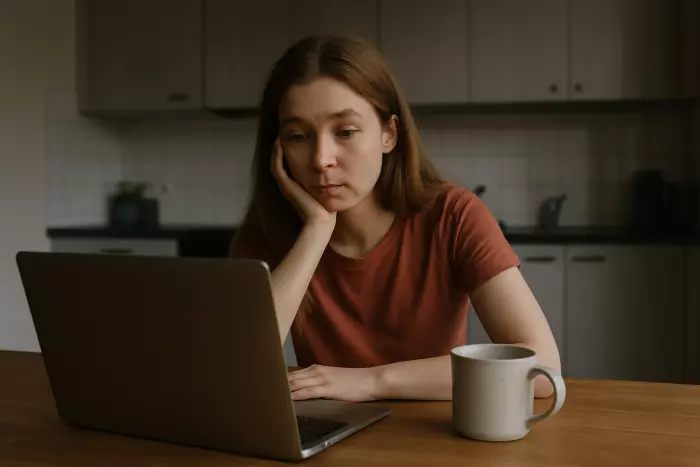 Emotional numbness from exhaustion and depleted energy