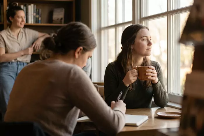 Self-talk shaping emotional reactions and meaning
