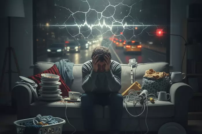 Accumulated stress driving mood instability and reactivity