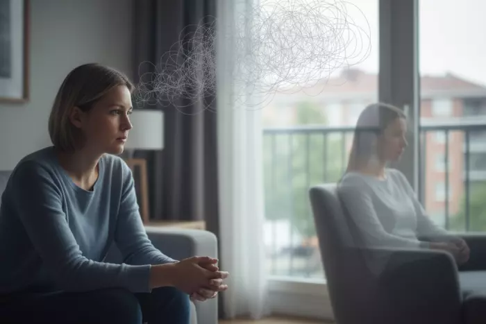 Emotional numbness from chronic rumination loops