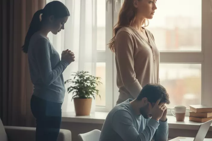 Emotional numbness and self-doubt despite stability