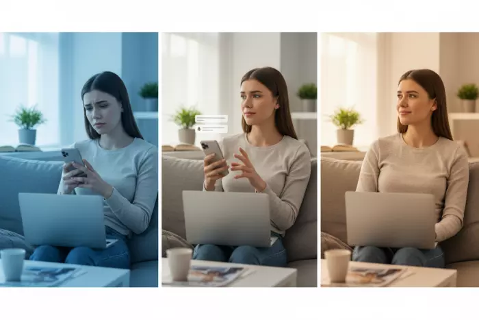 Expectation-reality comparison driving mood swings