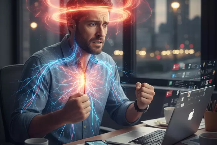 Mental overload mood shifts and stress response