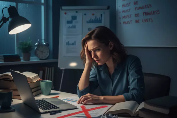 Perfectionism-driven overwhelm and mood instability