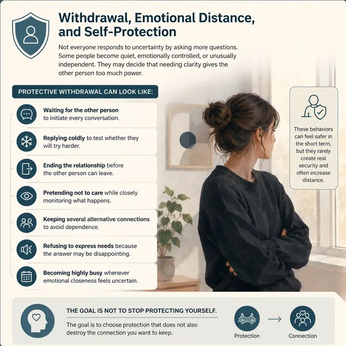 Emotional withdrawal self-protection infographic