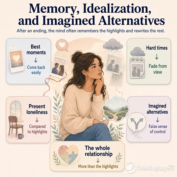 Memory idealization after breakup infographic