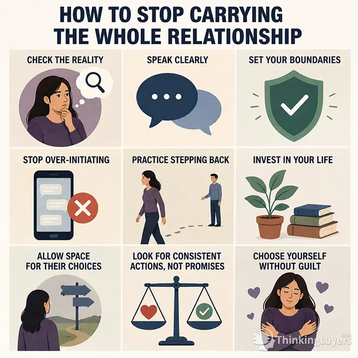 Stopping one-sided relationship effort infographic