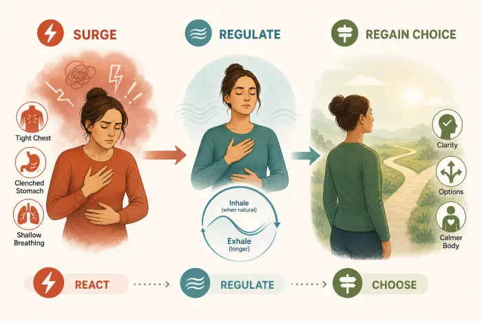 Somatic regulation of attachment reactions